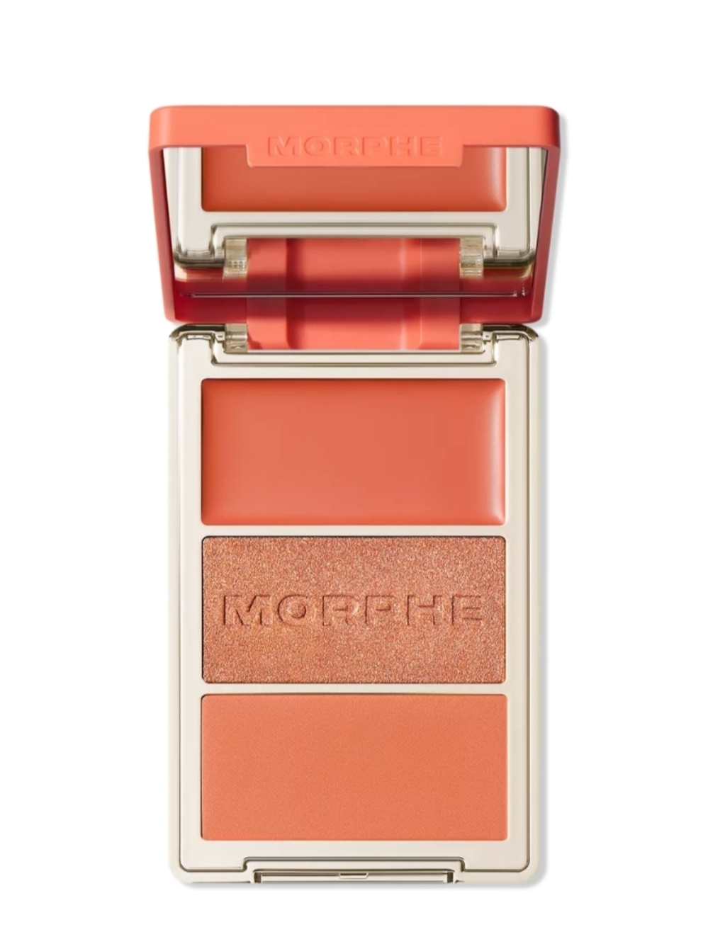 Morphe Cheek Thrills Multi-Finish Face Trio Shade: Poolside Spritz ✨ (tangerine)